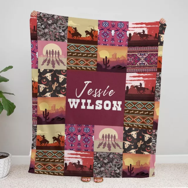 Personalized Western Baby Blankets Wild West Baby Girl Blankets Cowgirl Blankets