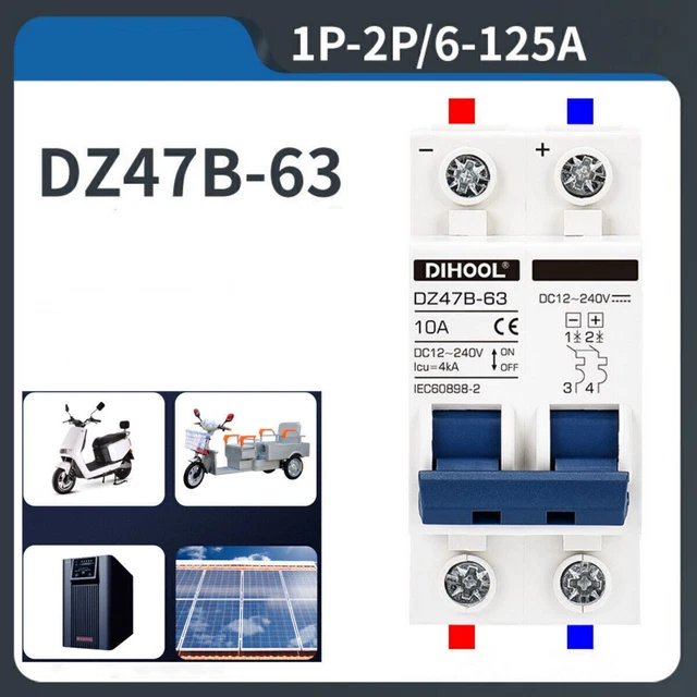 Disjoncteur Solaire DC 10A à 125A – Pour Installation Photovoltaïque