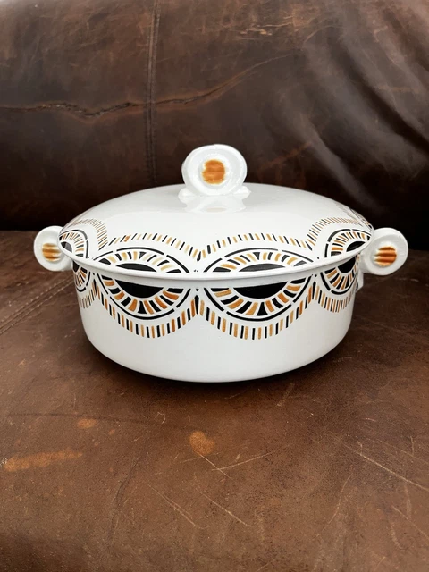 Ancienne Soupière Henriot Quimper 89 Cm Jaune Et Fleurs – Faïence Authentique
