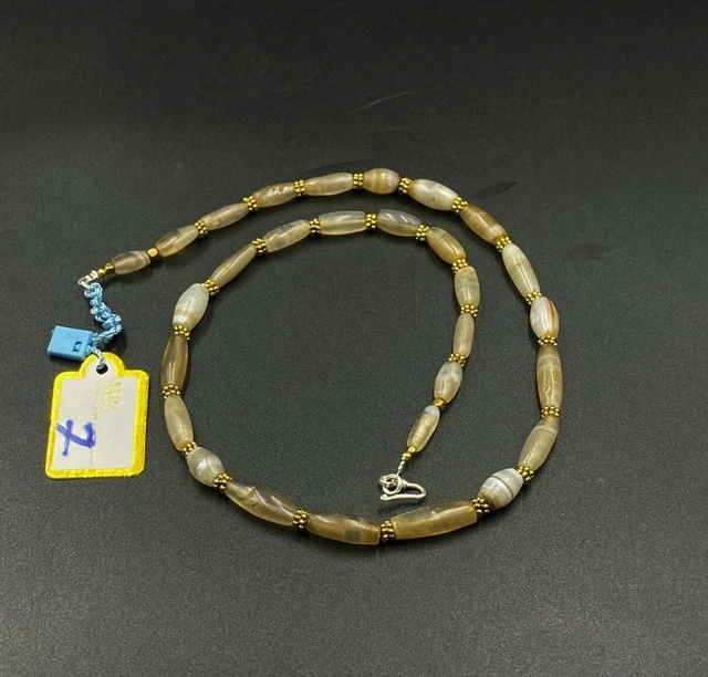 OLD Beads Antique Trade Jewelry Agate Necklace Ancient Antiquities Burmese 8