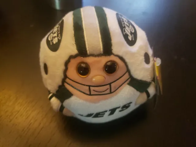 Ty Beanie Ballz NFL New York Jets Beanie Plush 5" 2013 Football AFC Beanie Baby