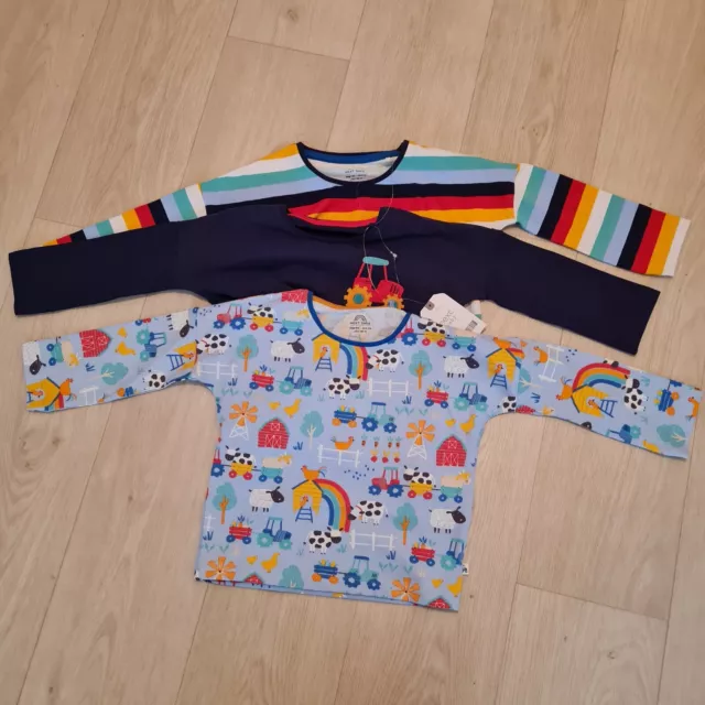 Next Set Of Three Farm Themed Long Sleeved Tops For Boys 12-18 Months