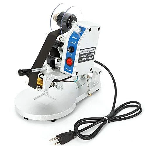 DY-8 Manual Hot Stamping Date Code Printer, 110V 1-3 Row Hot Foil Thermal Cod...