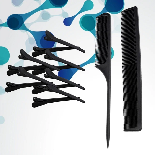Peines de corte de pelo clips de peinado negros