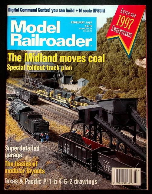MODEL RAILROADER MAGAZINE February 1997 GP60M N Scale Midland Coal