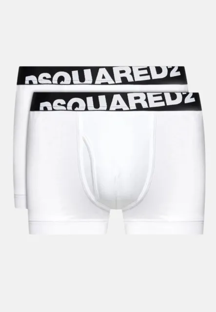 DSQUARED2 Boxer Uomo Bianco  Boxer bianchi in confezione da 2 da uomo Primavera