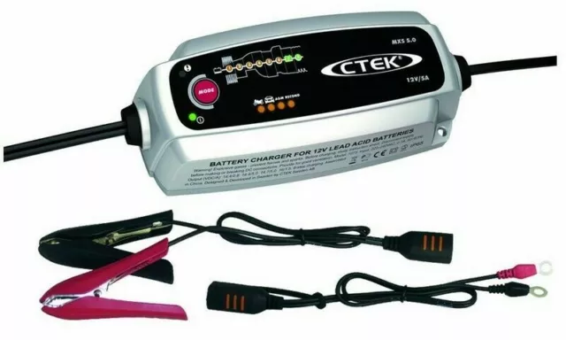 CTEK MXS 5.0 5A Battery Charger With Automatic Temperature Compensation EU Plug