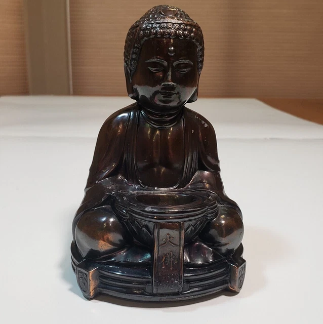Vintage Japanese Bronzed Buddha daibutu Incense Berner Occupied Japan 6 inches