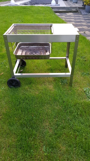 Edelstahl Grillwagen von Heibi BBQ Holzkohle Grill