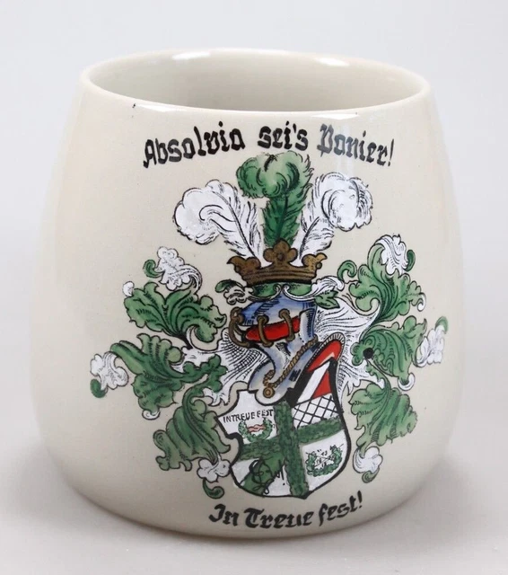 Krug Studentika Burschenschaft Absolvia sei´s Panier! In Treue fest! Studenten