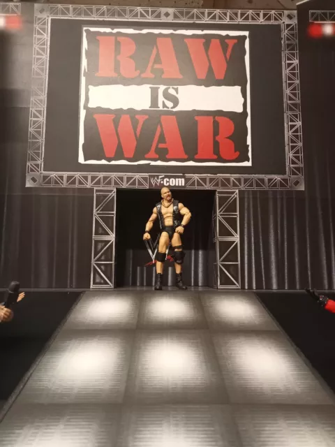 wwe custom attitude raw is war stage (bigger scale) for wrestling figures 2