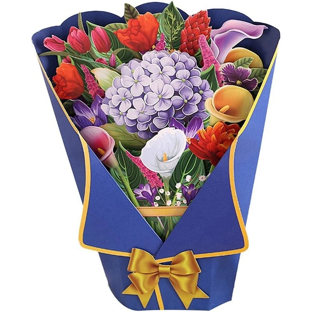 Biglietto Di Auguri Per Il Compleanno Felice Con Il Bello Mazzo Di