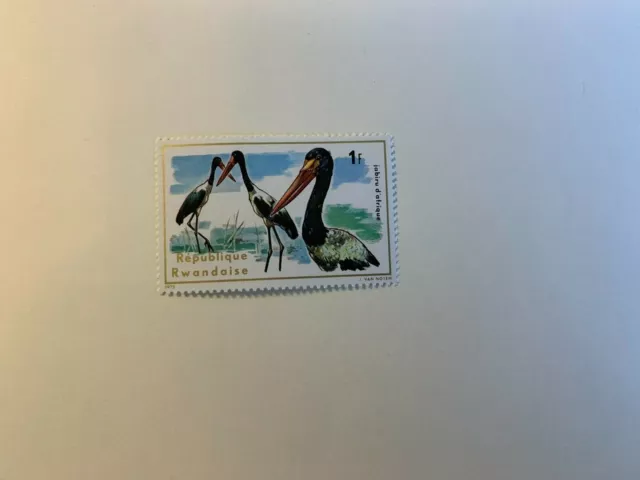 Rwanda Rwandaise 1975 Mnh Birds Saddle-Billed Storks
