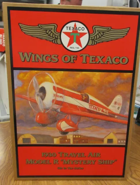 TEXACO AIRPLANE BANK 1930 TRAVEL AIR MODEL R "MYSTERY SHIP" 5th in Series