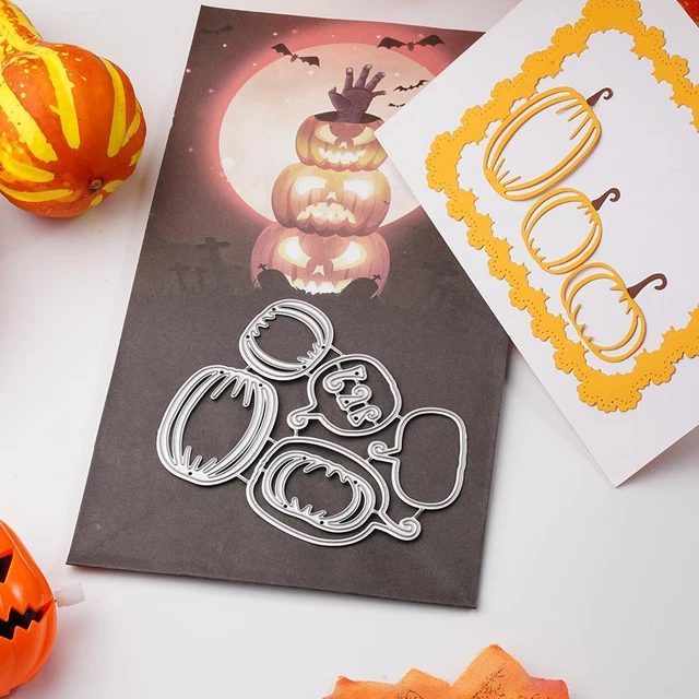 Halloween Metal Cutting Dies Pumpkin DIY Scrapbook Stencil] Card C0I1