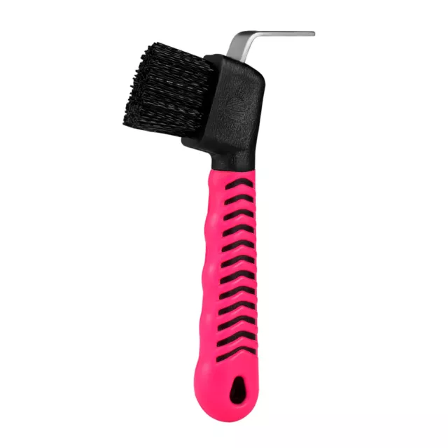 Horse Tack Hoof Pick with Brush - Soft Grip Grooming (Random Color)