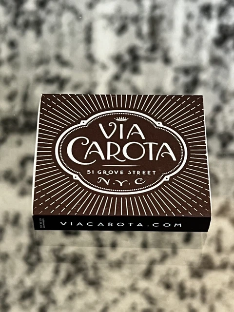 VIA CAROTA NYC Matchbook (1) $15.00 - PicClick