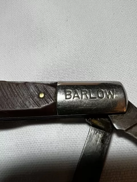 Vintage Imperial Prov. R.i. Barlow 2 Blade Pocket Knife With D-E Diamond Edge