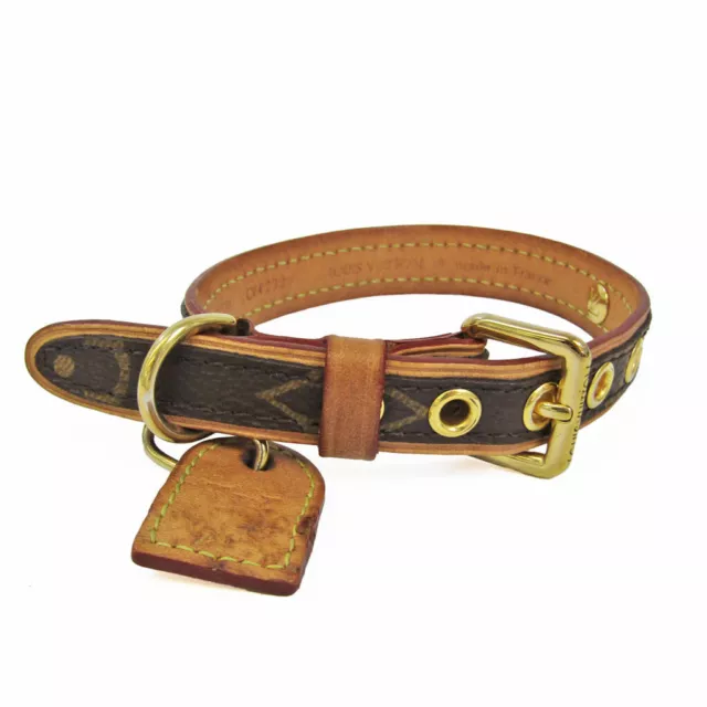 Louis Vuitton Monogram Collier Bagster PM/Lesbuster MM Collar pet leash  beown