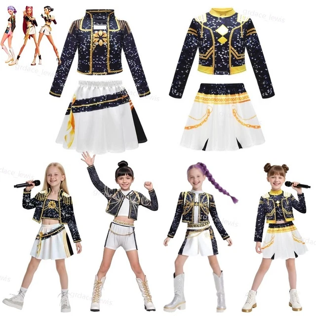 KINDER MÄDCHEN KPOP Demon Hunters Kostüm Rumi Zoey Cosplay -Kostümer