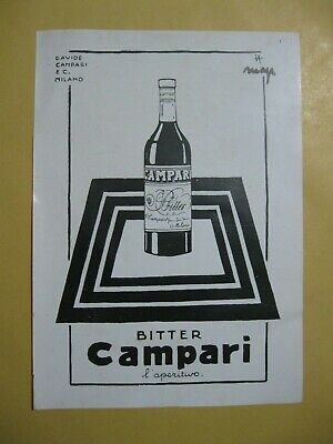 pubblicita advertising aperitivo bitter campari bella grafica 1933