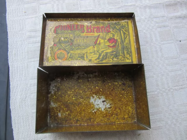 old Empty TOBACCO Tin Box / PIONEER BRAND Cavendish / England