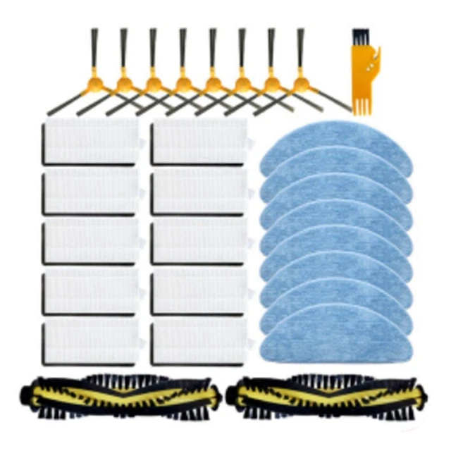 Replacement Parts Kit For Tesvor Robot Vacuum (S6, X500, X520, X600 Pro, M1) - 2 Main Brushes, 4 Side Brushes, 4 HEPA Filters - View #9