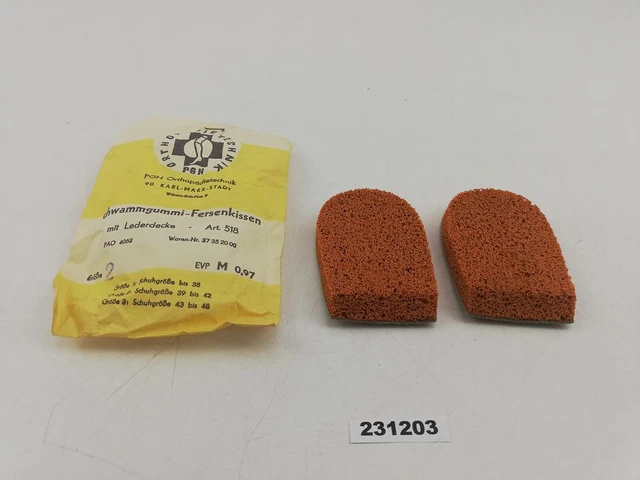 Schwammgummi Fersenkissen PGH Orthopädietechnik Karl-Marx-Stadt Gr.2 #231203