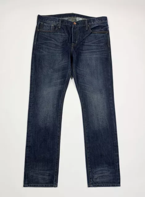 H&M jeans uomo usato denim blu EUR36 W40 L34 tg 54 gamba dritta boyfriend T8364