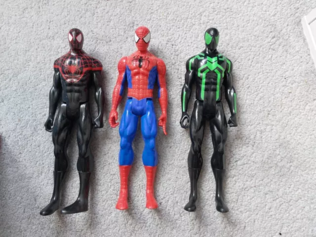 3 X Marvel Avengers Titan Figures Endgame Miles Morales Spiderman BUNDLE