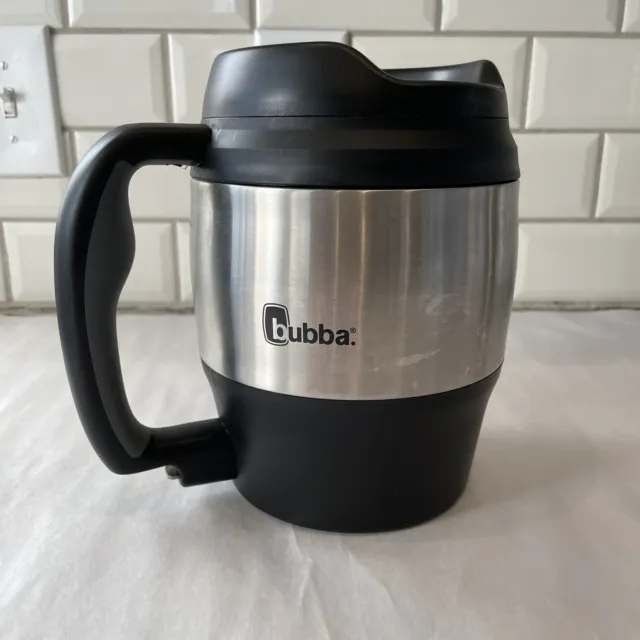 Bubba Classic Insulated Thermo Travel Mug Thermos Cup  52 oz, Black & Silver