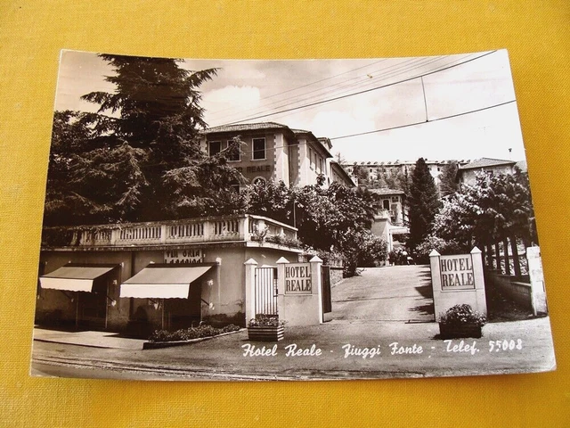 (FG.A47) FIUGGI FONTE - HOTEL REALE, INGRESSO (vg 1970) albergo