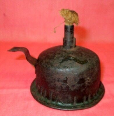 Old Iron Oil Lamp Deepak Hand Forged Karocine Lamp