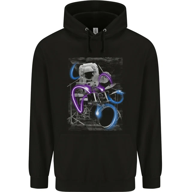 Felpa con cappuccio da uomo 80% cotone 80% batterista
