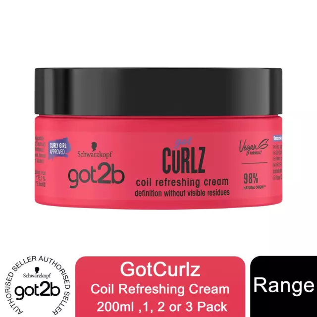 Schwarzkopf Got2b Got Curlz Coil Refreshing Cream for Curls Enhancing, 200ml