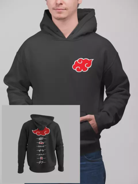 Naruto Akatsuki Nuvem Símbolos Pulôver Hoodie Hkrp # De $83,35