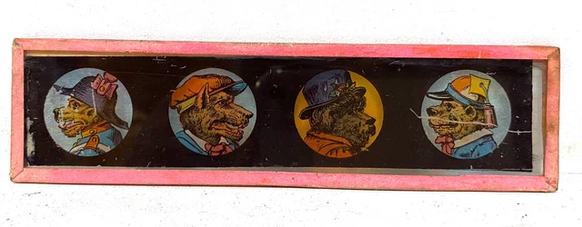 ANCIENNE PLAQUE DE verre de lanterne magique Salons 1913 Bernard avec