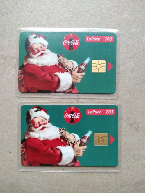 TK Bell LaPuce prepaid Telephone Change Card Set of 2--10, 20$  Coca Cola