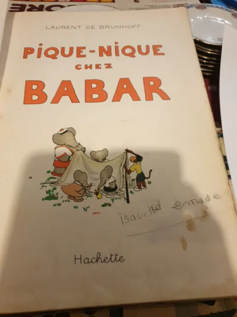 Livre Pique Nique Chez Babar Hachette 1949 3