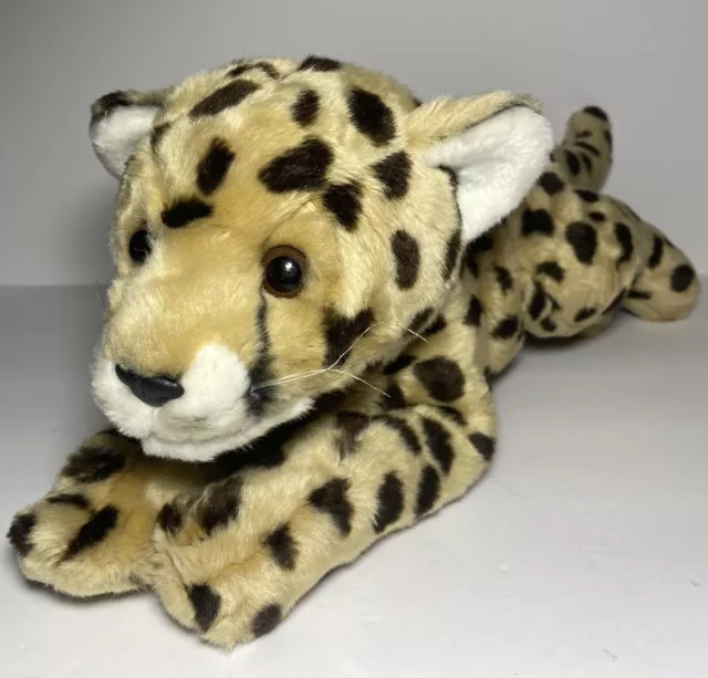 Toys R Us Cheetah Leopard Plush Jaguar Animal Alley Cat Stuffed Vtg 2000 Laying