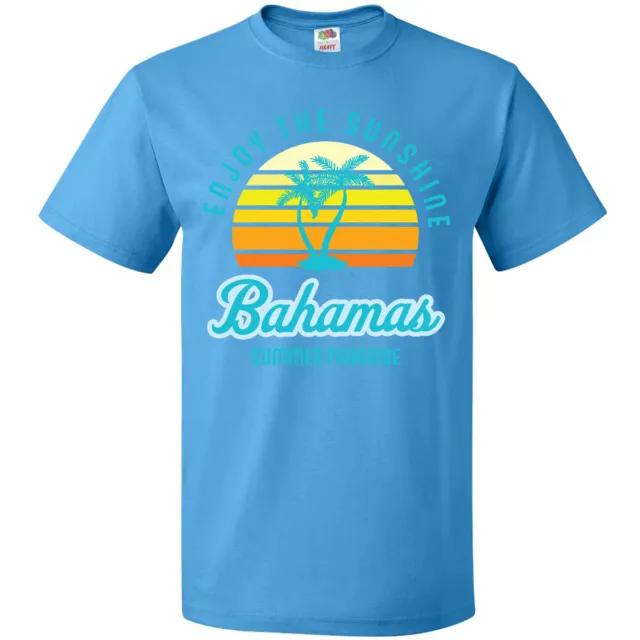 Inktastic Enjoy The Sunshine Bahamas Summer Paradise T-Shirt Palm Trees Beach