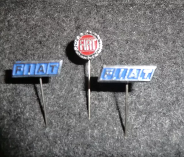 3x FIAT Nadel Anstecknadel Abzeichen Italien PKW Auto Kfz Sammlung  kein Pin