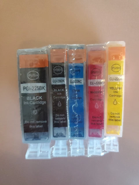 5pk NEW INK For CANON PGI-225BK CLI-226BK C/M/Y  Pixma MG5220 5320