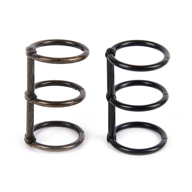 Notizbuch Loose Leaf Metall Binder Ring Schnellalbum Split Klappschl#w#
