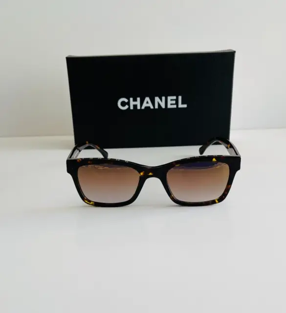 CHANEL CH 5414 c.501 Square Black Acetate & Gray Lens Sunglasses $260.00 -  PicClick