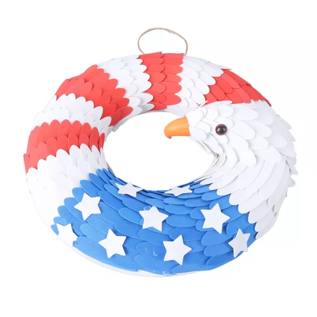 USA Flag July 4th Eagle Wreath EVA Americana Patriotic Hanging Fourth BS