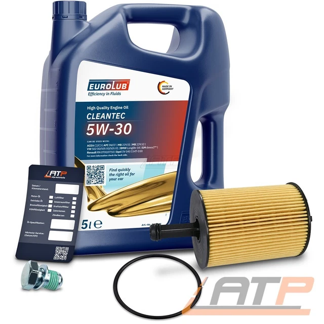 ATEC INSPEKTIONSPAKET FILTERSATZA+5L EUROLUB 5W-30 FÜR SEAT