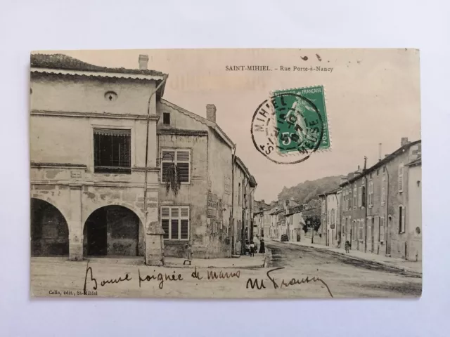 cpa 55 - SAINT MIHIEL in 1907 (Meuse) Rue DOOR to NANCY Faubourg de COMMERCY