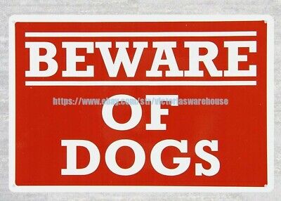 metal garage signs Beware of Dog warning plaque metal tin sign