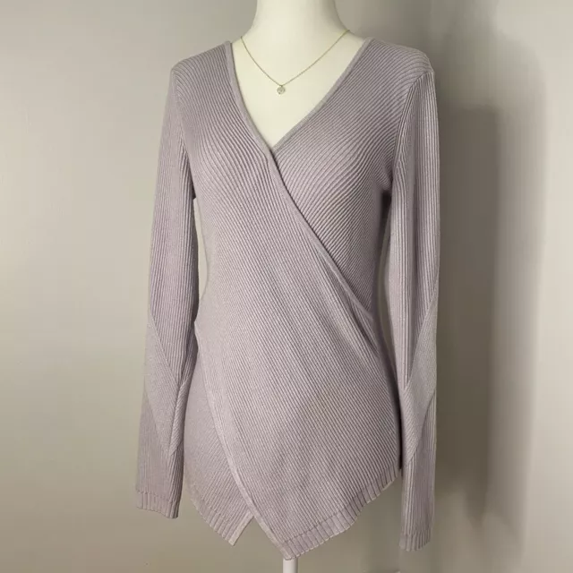 Lululemon Wrap It Back Sweater Lavender Cashmere Blend Medium